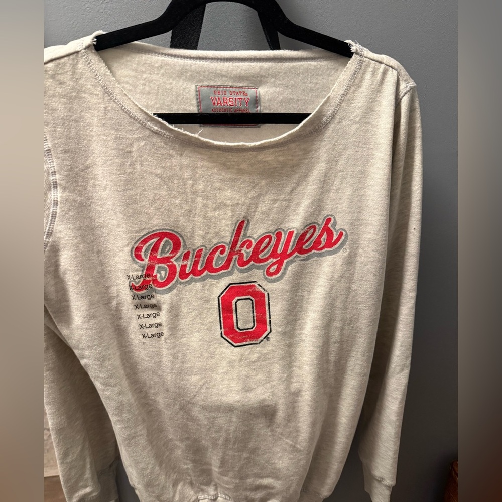 Varsity Women's Cream Buckeyes Sweater